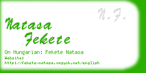 natasa fekete business card